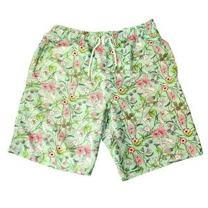 Ripndip sz L Nermal Floral Board Shorts Green Pink Hawaiian Flowers Cat 9" 20"